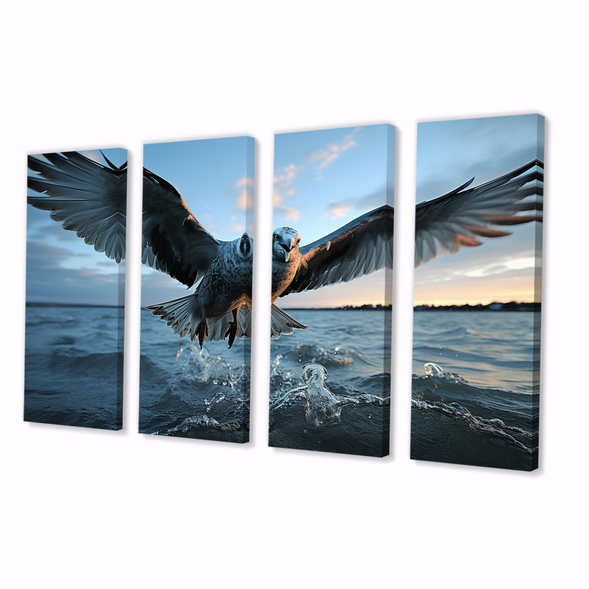 Design Art Coastal Seabird Rising Animals Wall Decor 4 Panels Wayfair